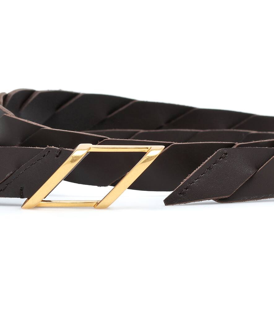 BOTTEGA VENETA INTRECCIATO LEATHER BELT,P00458368