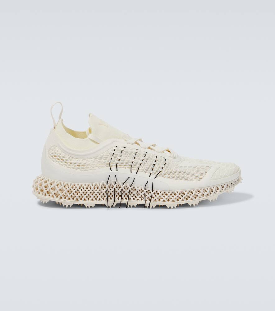 Y-3 Runner 4d Halo Sneakers In Off White/black/off White
