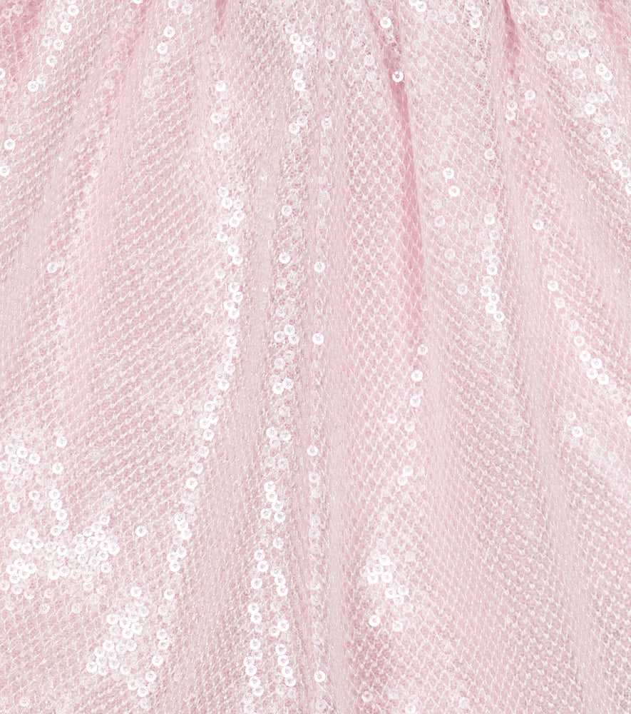 Monnalisa Elegant Sequin Bermuda Shorts In Rosa Antico