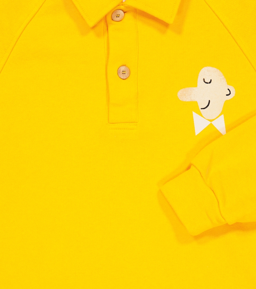 The Animals Observatory Seahorse Printed Cotton Sweater In Yellow Face