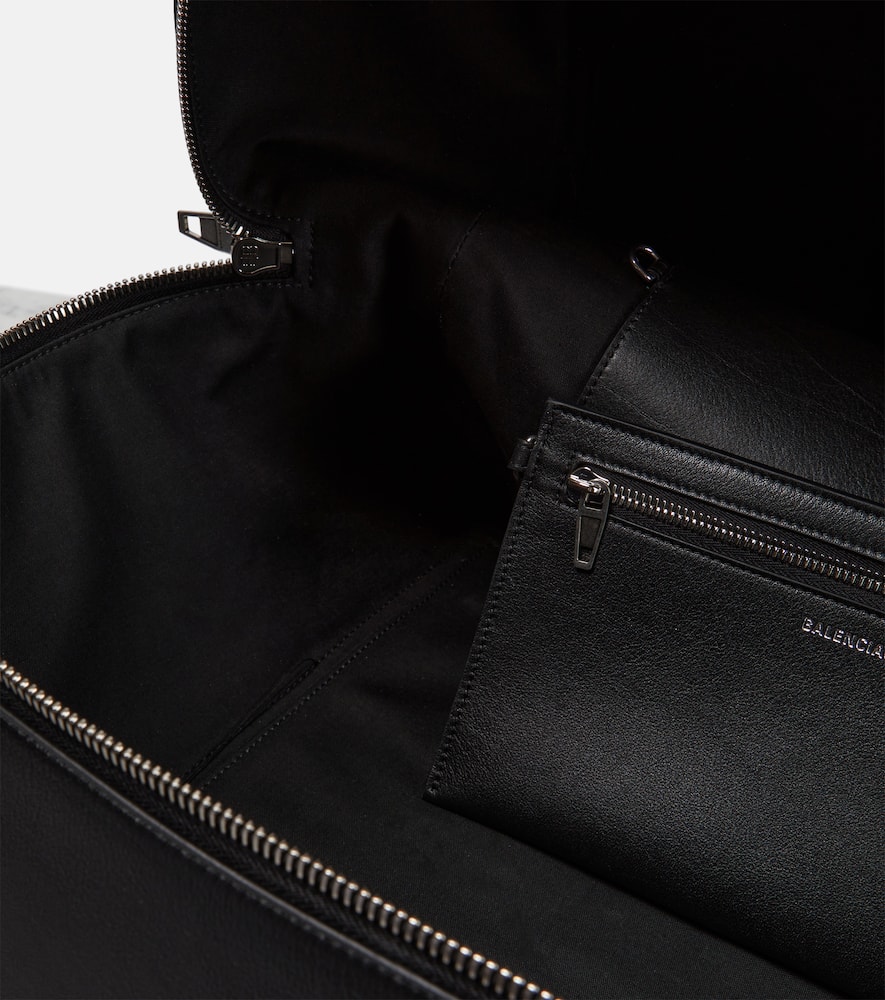 Balenciaga 4x4 Medium Leather Tote Bag In Black