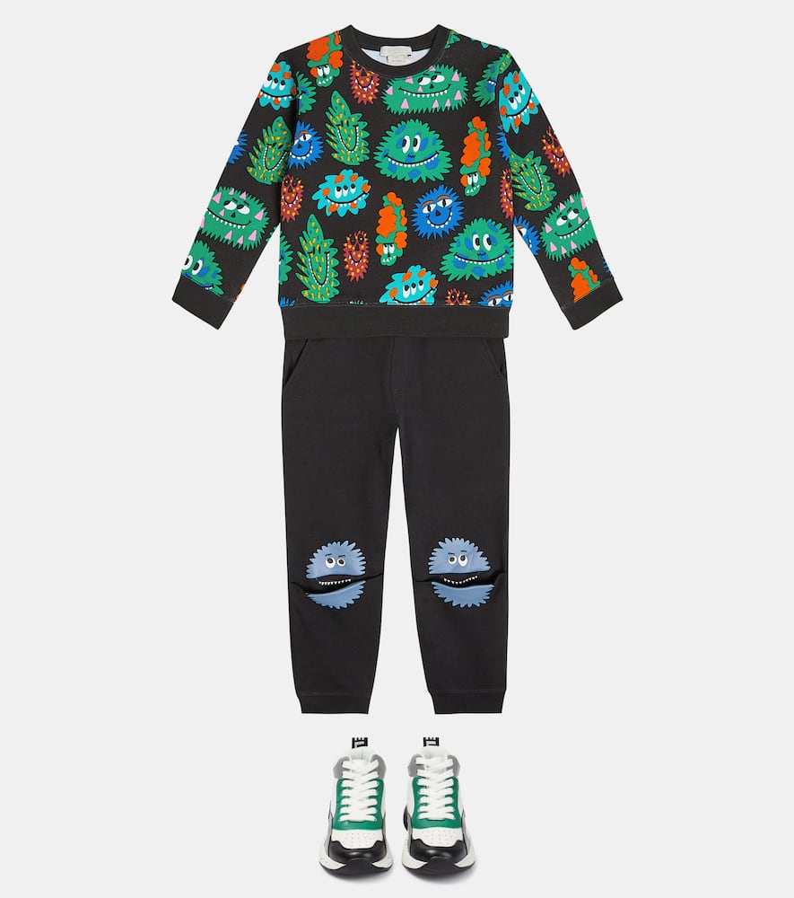 Stella Mccartney Printed Cotton Jersey Sweatshirt In Multicoloured