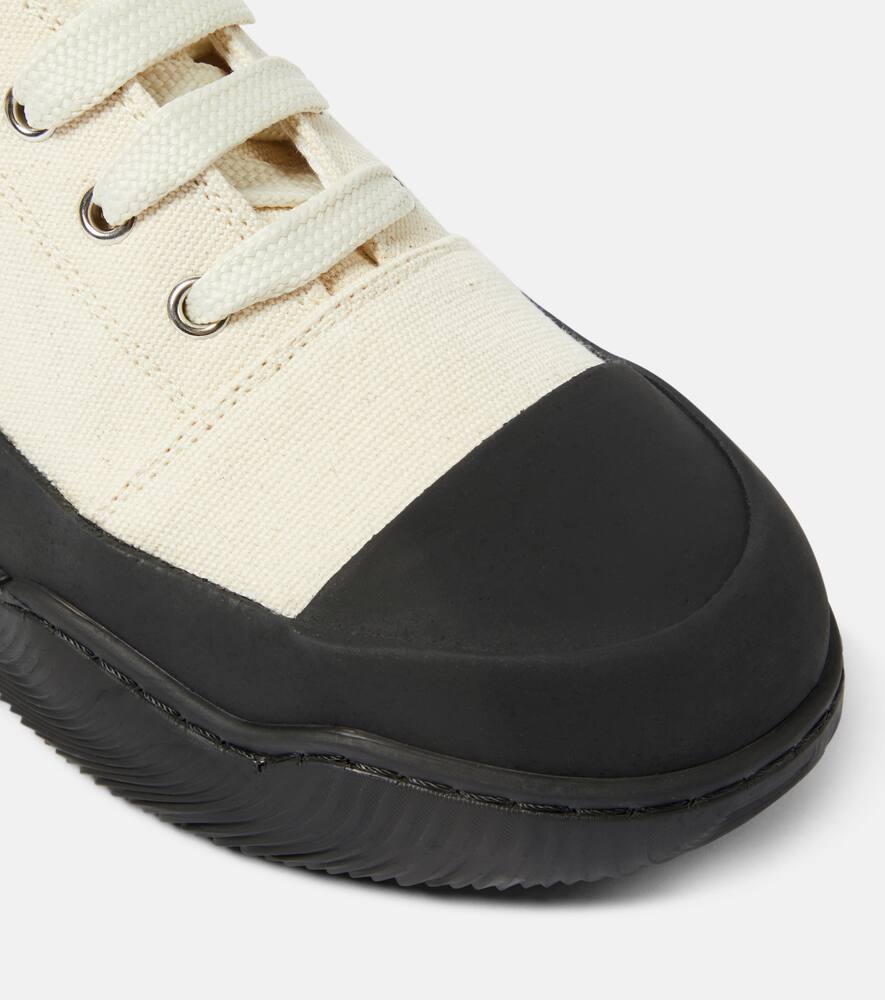 Shop Stella Mccartney Loop Canvas Platform Sneakers In Black