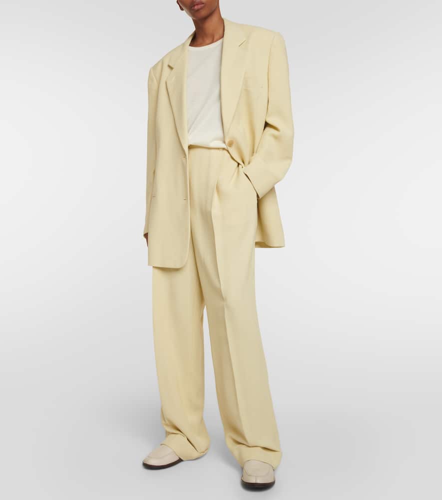 The Row Hammered Leather Cary Penny Loafers In White