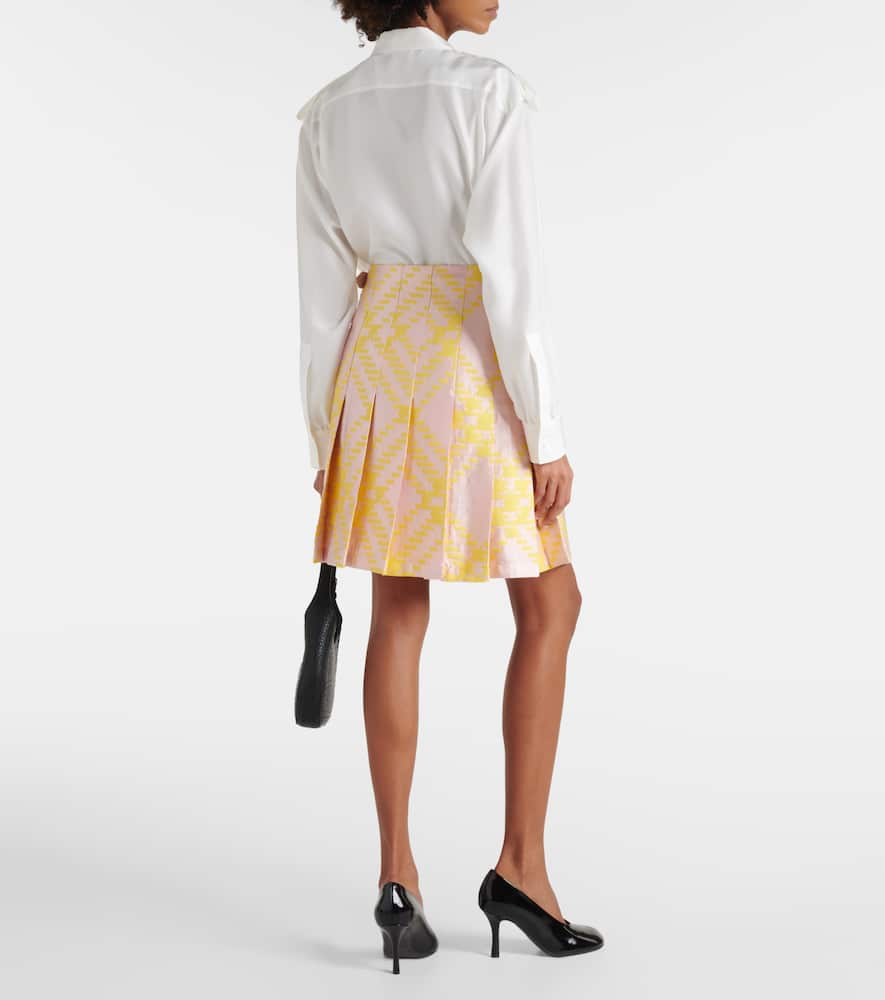 Burberry Checked A-line Mini Skirt In Sherbet Ip Check