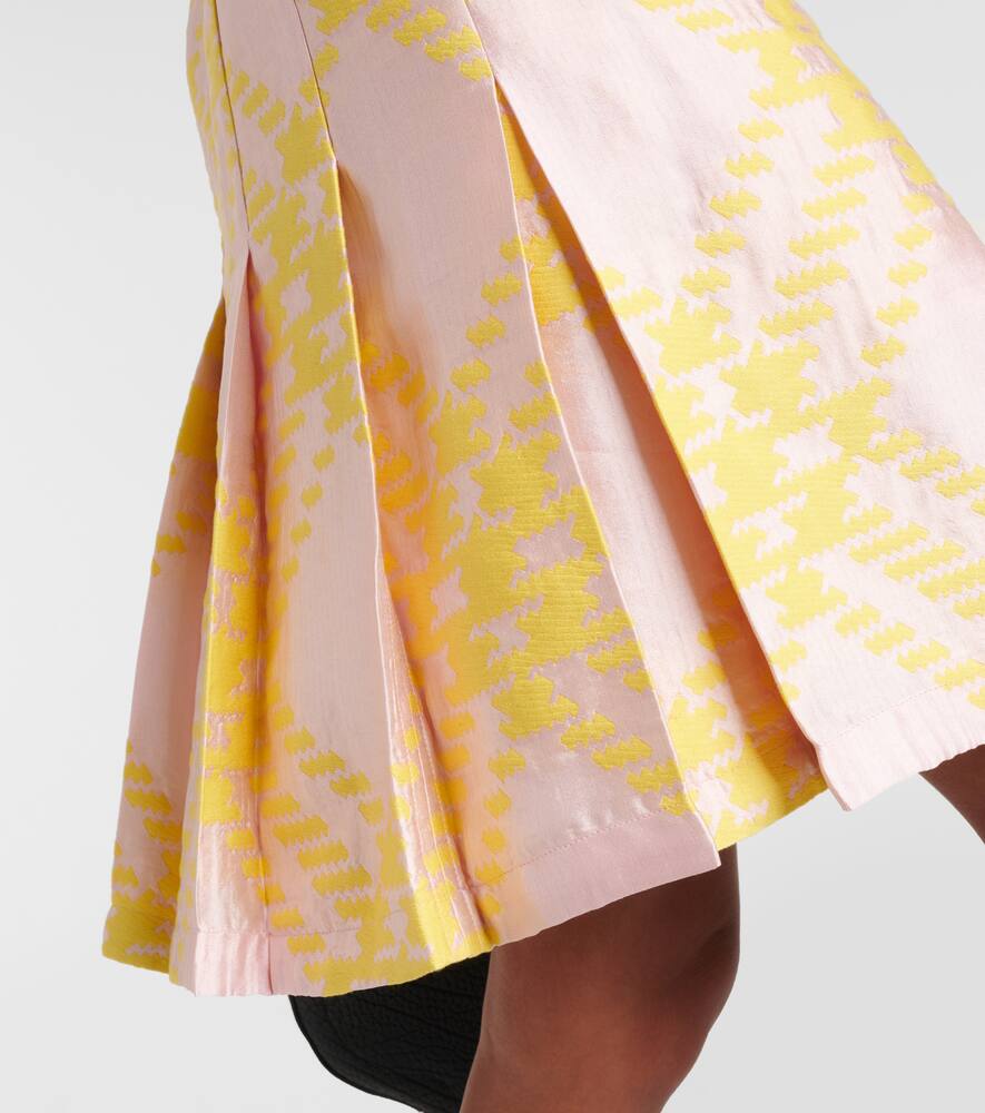 Burberry Women Embroidered Cotton Blend Skirt In Multicolor