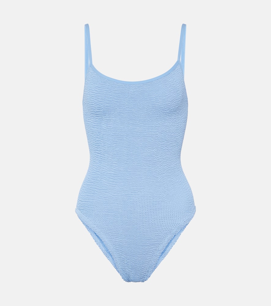 Shop Hunza G Pamela Swimsuit In Blue