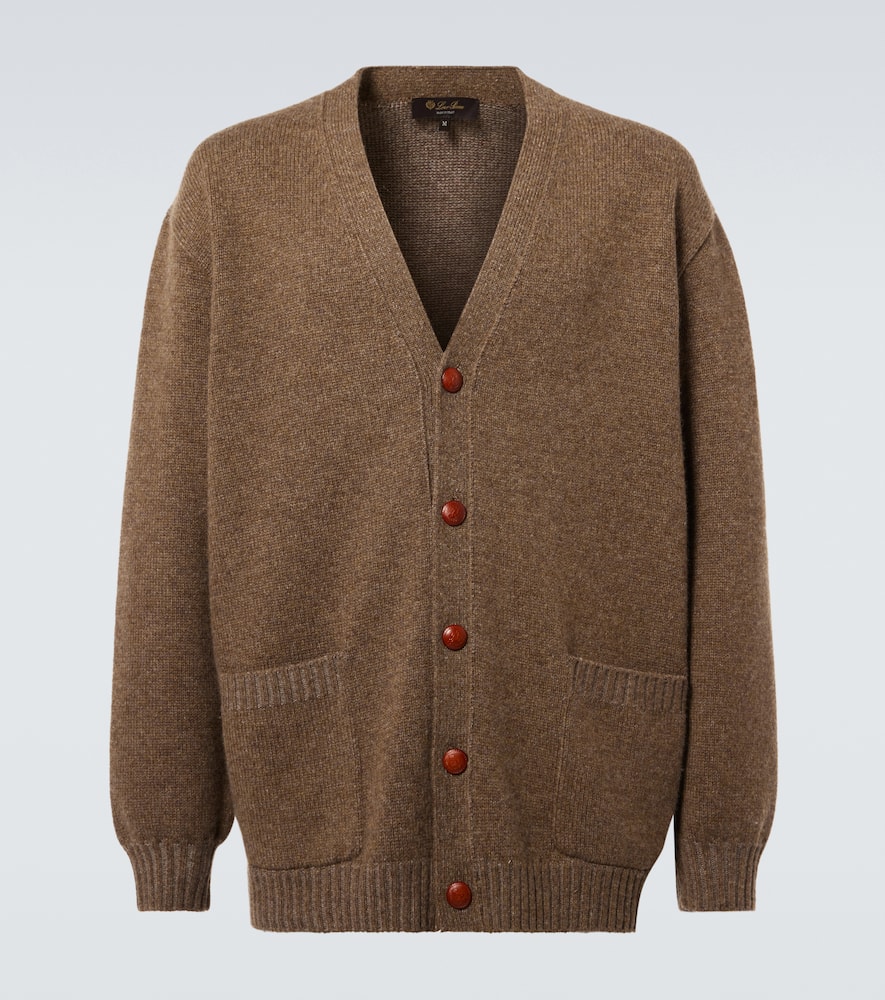 Loro Piana Pastore Oversized Cashmere Cardigan In Fancy Tundra Melange