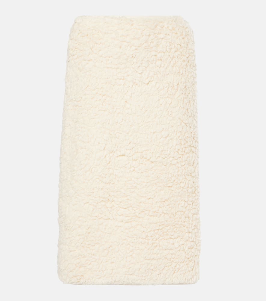 Jil Sander Cotton fleece midi skirt