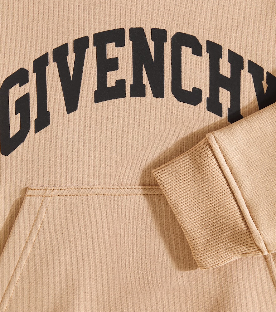 Givenchy Logo Cotton-blend Fleece Hoodie In Brown