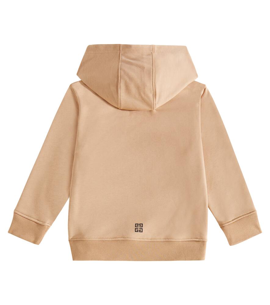 Givenchy Logo Cotton-blend Fleece Hoodie In Brown