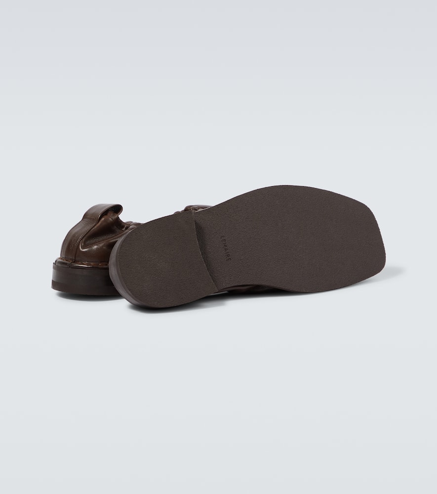 Lemaire Leather Loafers In Brown