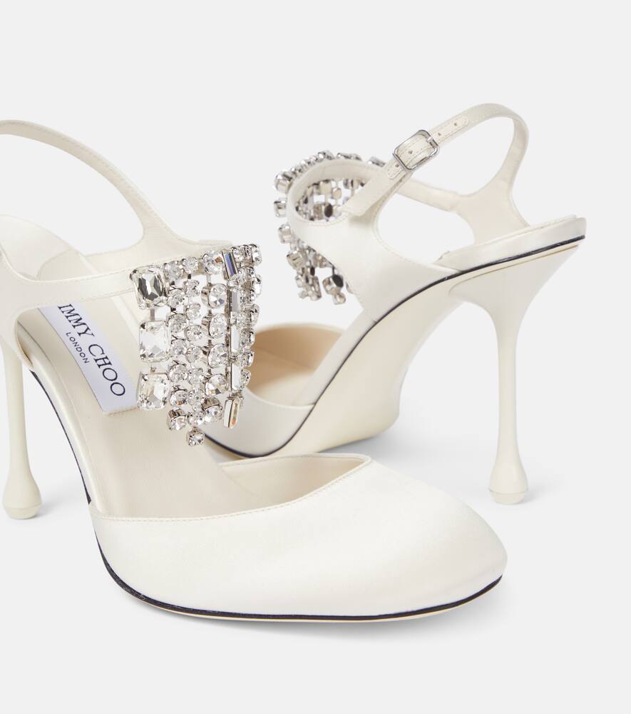 Jimmy Choo Verity 95 embellished satin pumps