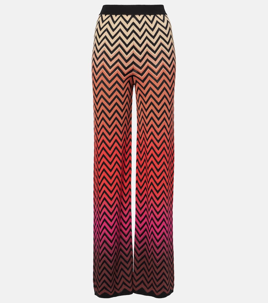 Missoni Palazzo-hose Aus Einem Baumwollgemisch In Multicolor