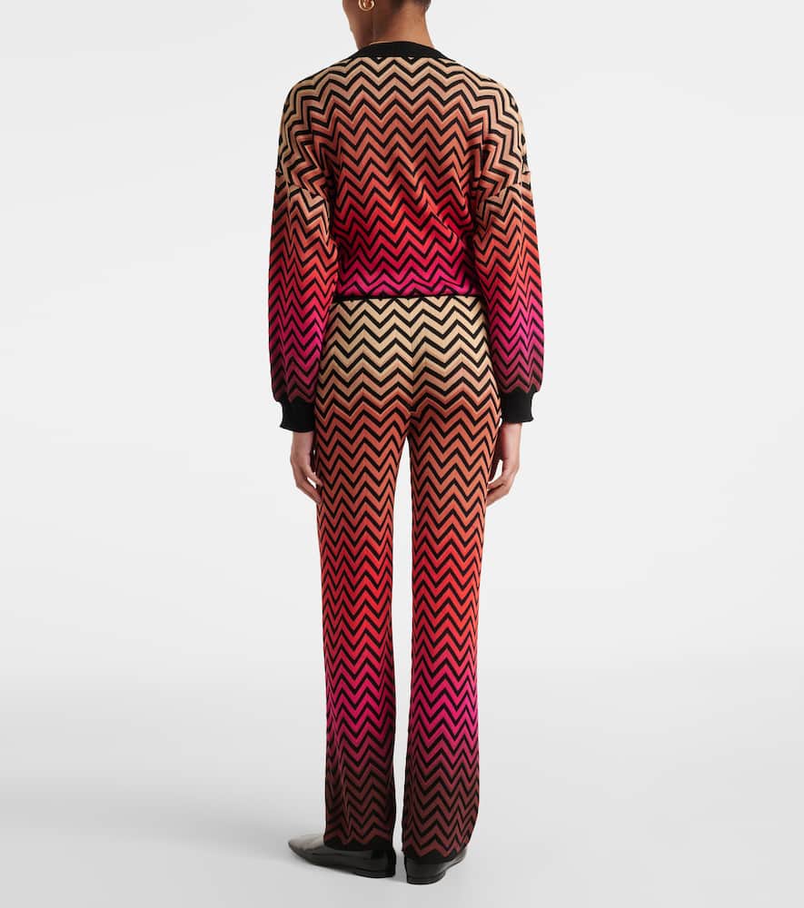 Missoni Palazzo-hose Aus Einem Baumwollgemisch In Multicolor