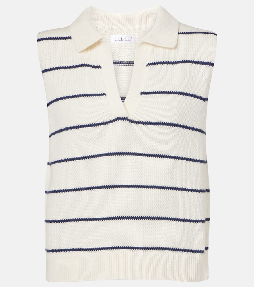 Nayla cotton and cashmere sweater vest