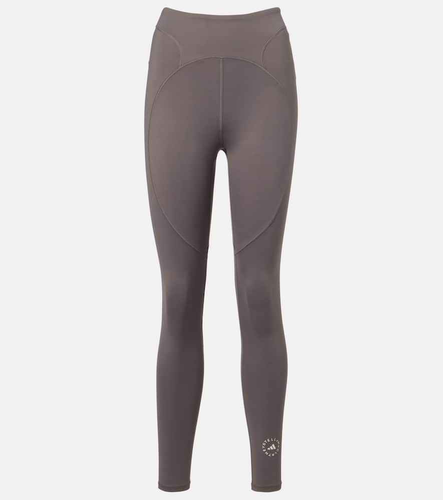 Adidas By Stella Mccartney High-rise Leggings In Gray