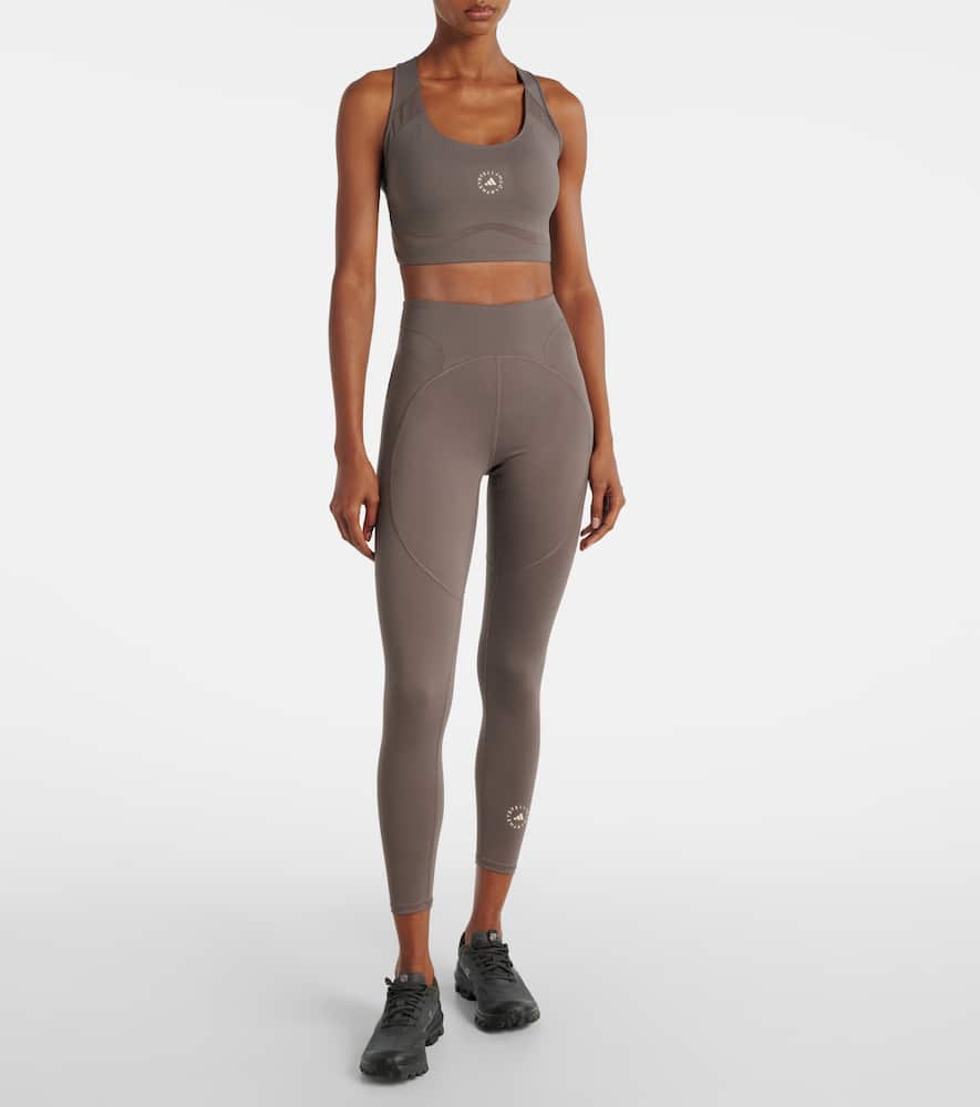 Adidas By Stella Mccartney High-rise Leggings In Gray