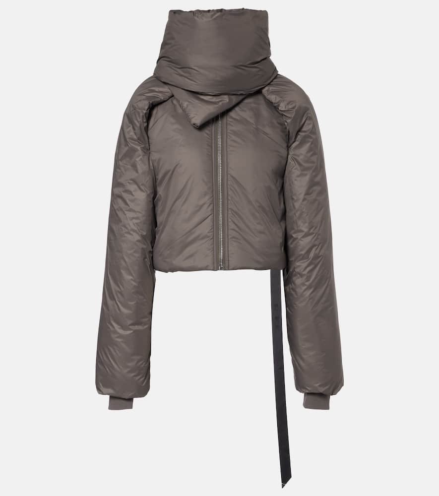 Rick Owens Convertible Puffer Jacket In Brown
