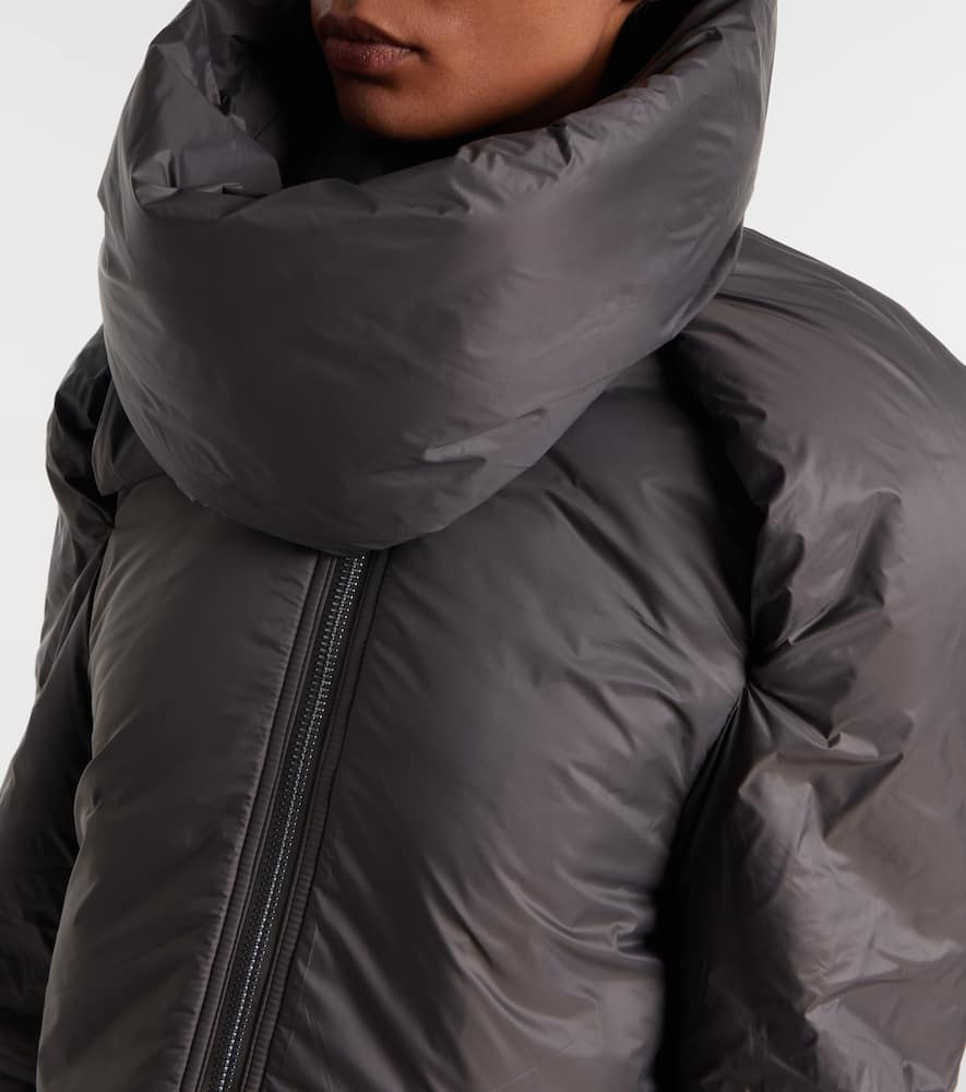 Rick Owens Convertible Puffer Jacket In Brown