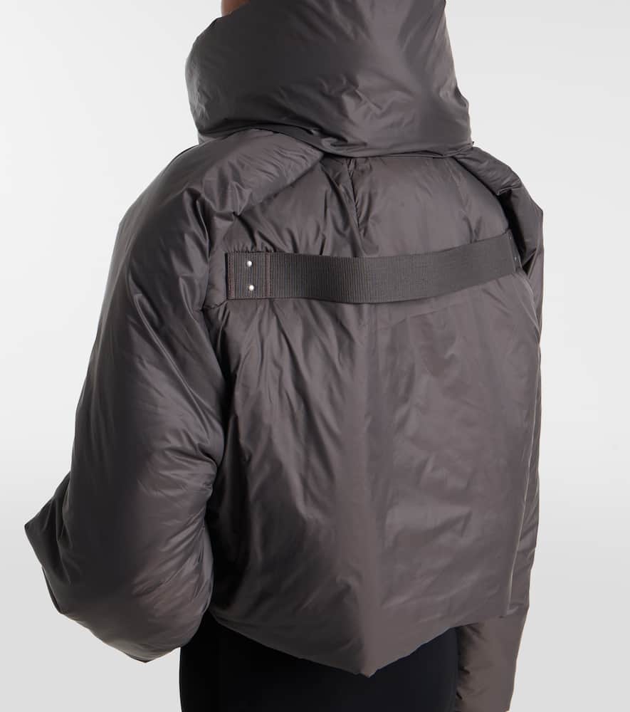 Rick Owens Convertible Puffer Jacket In Brown