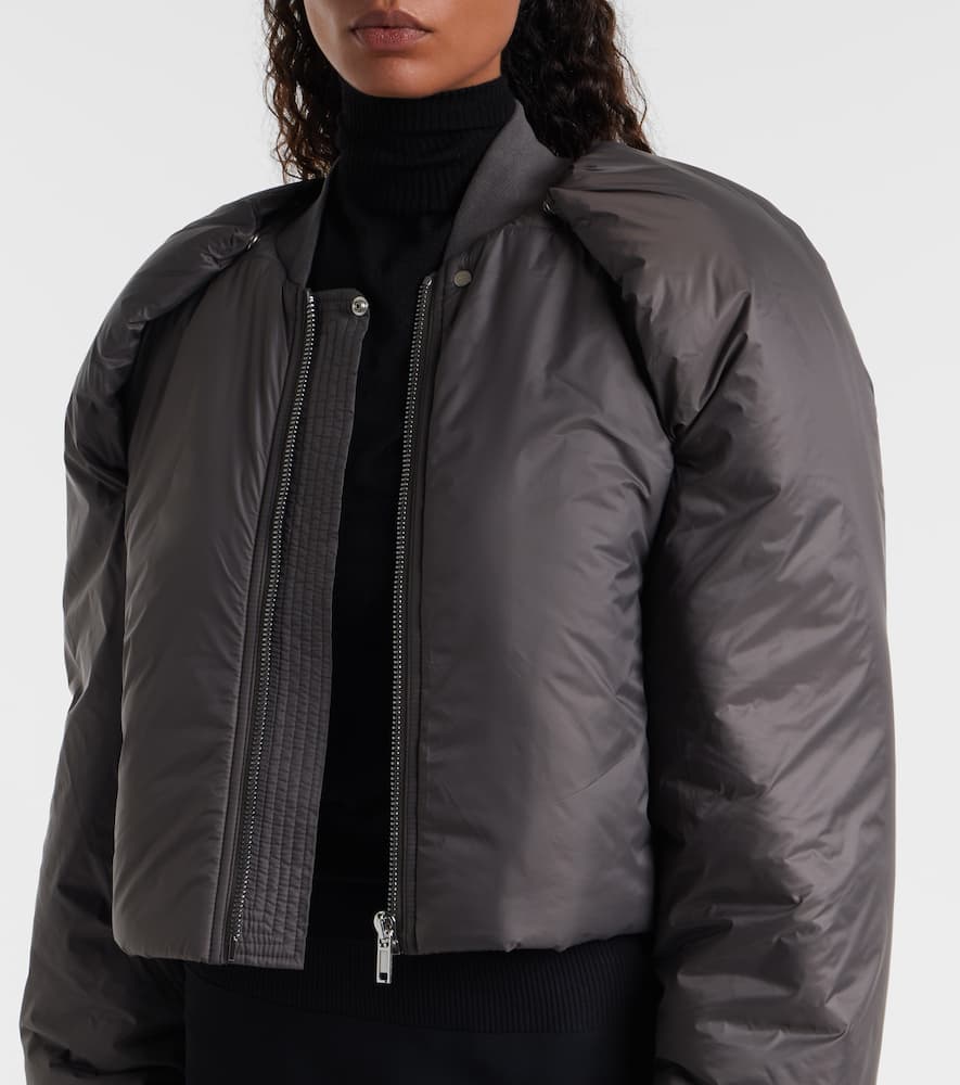 Rick Owens Convertible Puffer Jacket In Brown