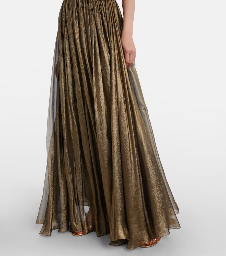 Maria Lucia Hohan Allar Cutout Silk Mousseline Gown In Gold