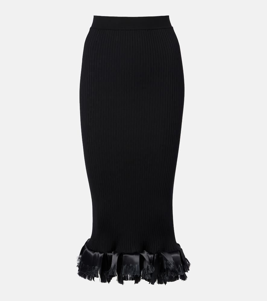 Fforme Riley Wool-blend Midi Skirt In Black