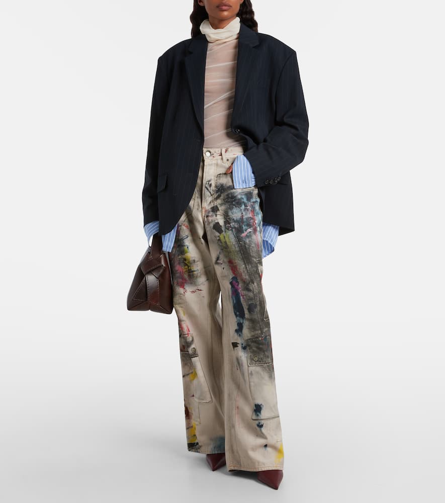 Amina Muaddi Barbara 90 Leather Ankle Boots In Burgundy