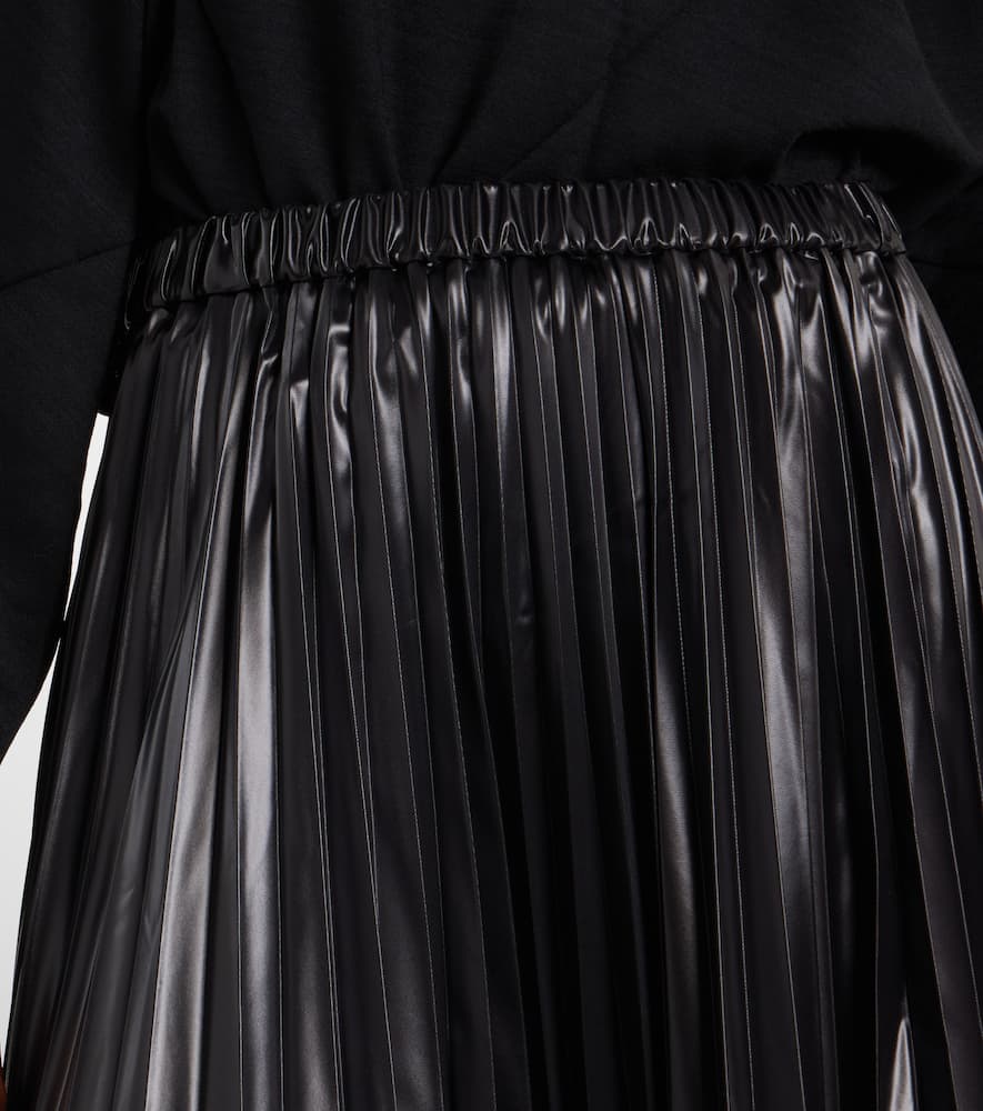 Junya Watanabe Pleated Detail Skirt In Black