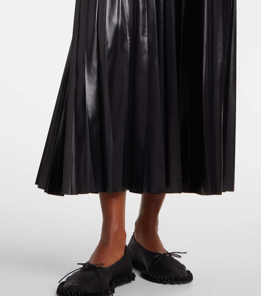 Junya Watanabe Pleated Detail Skirt In Black