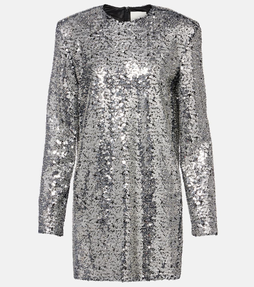Isabel Marant Heliane Embellished Tulle Mini Dress In Multi