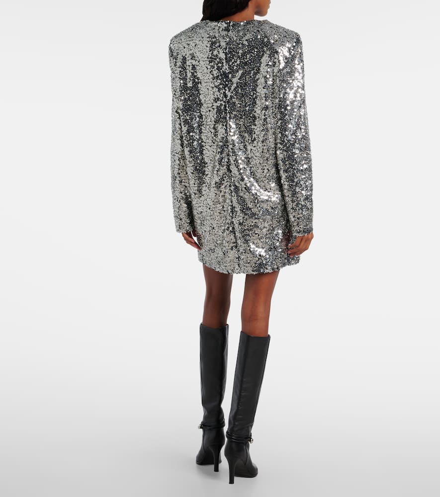 Isabel Marant Heliane Embellished Tulle Mini Dress In Multi