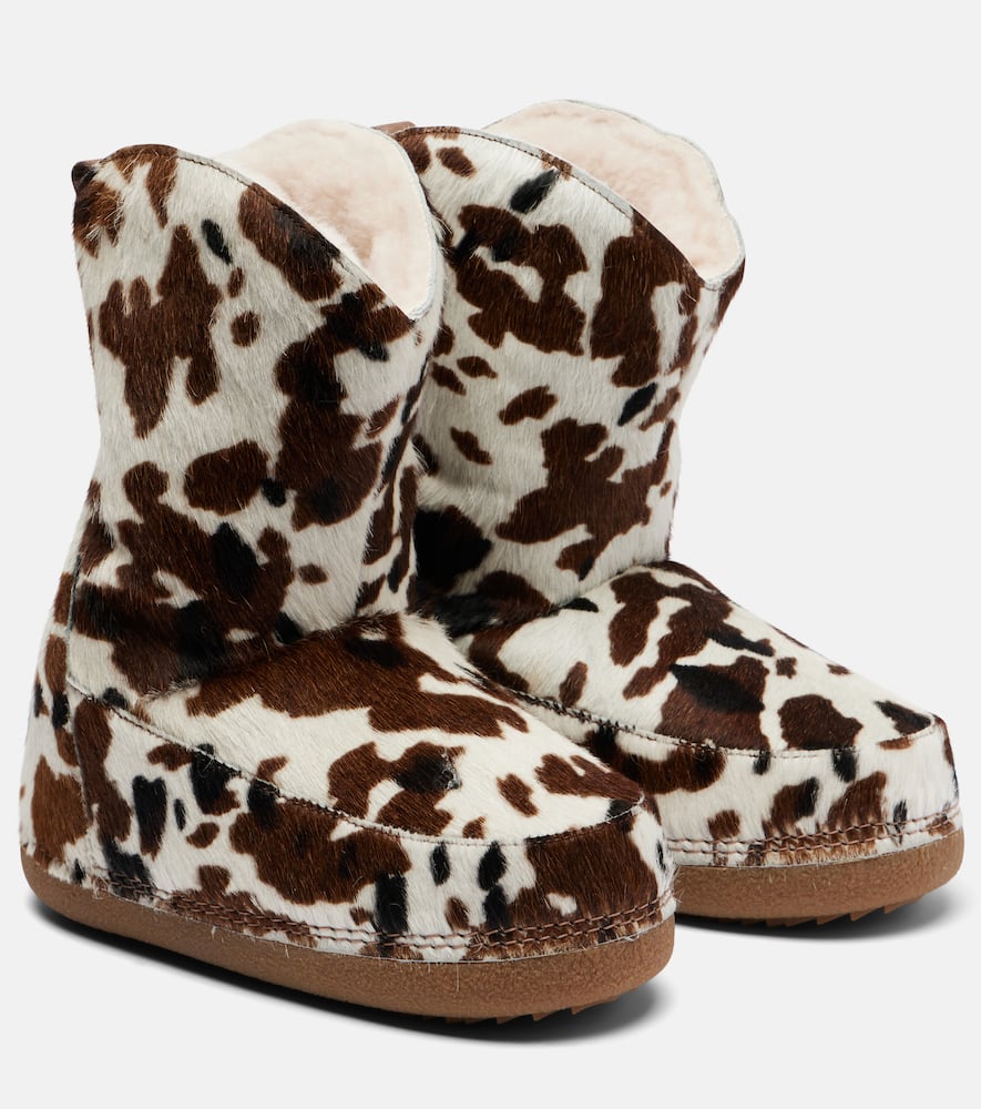 Inuikii Cowboy Calf Hair Snow Boots In Multi