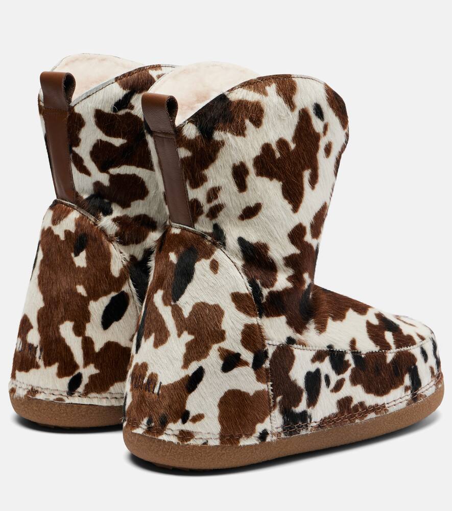 Inuikii Cowboy Calf Hair Snow Boots In Multi