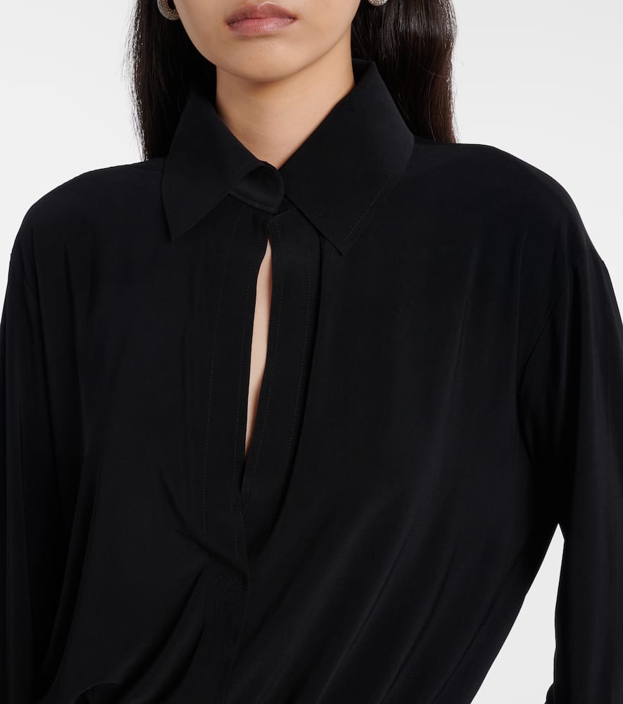Norma Kamali Flared Midi Dress In Black