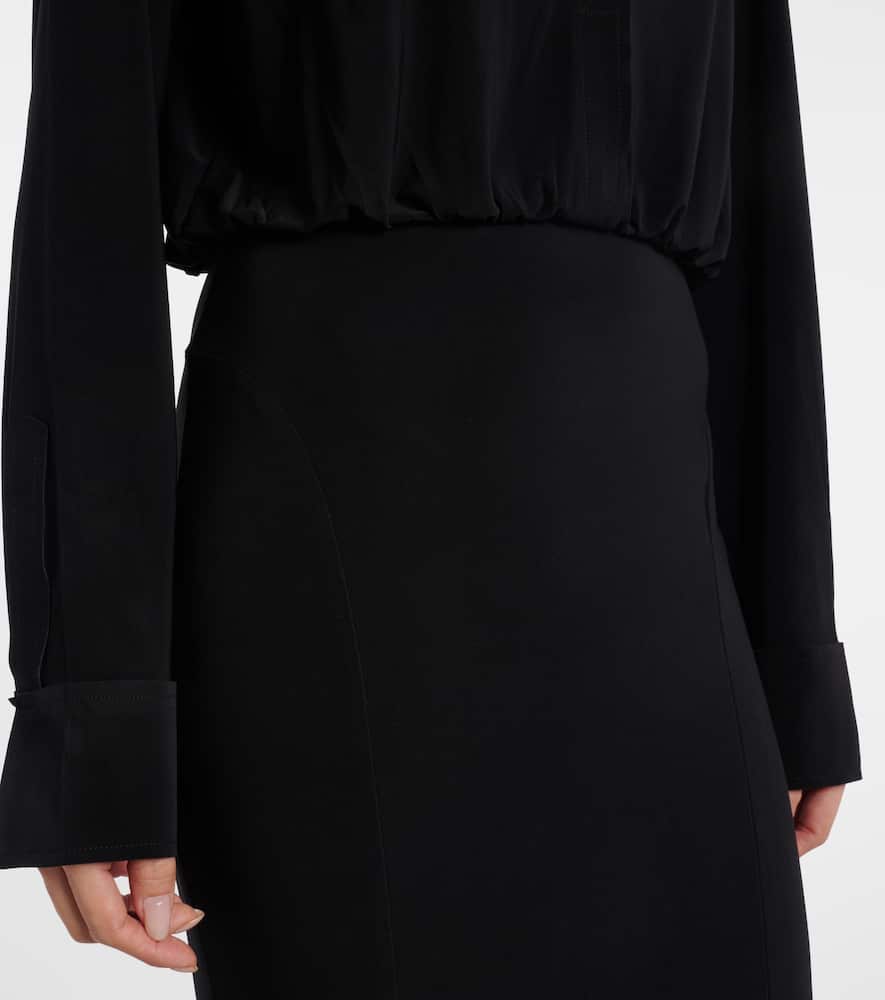 Norma Kamali Flared Midi Dress In Black