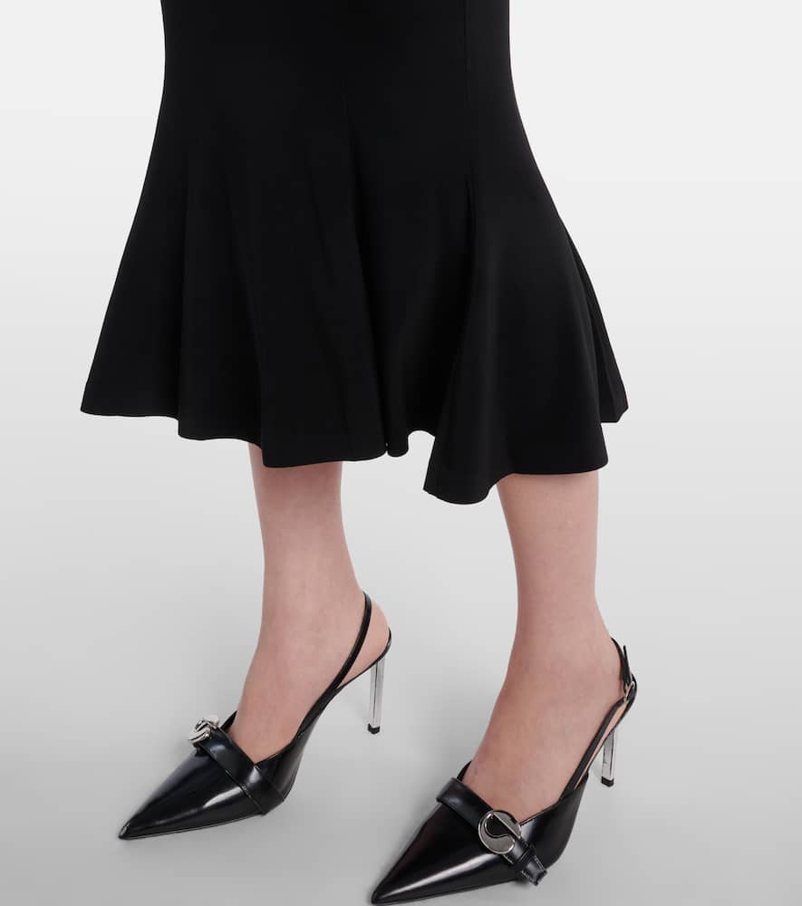 Norma Kamali Flared Midi Dress In Black