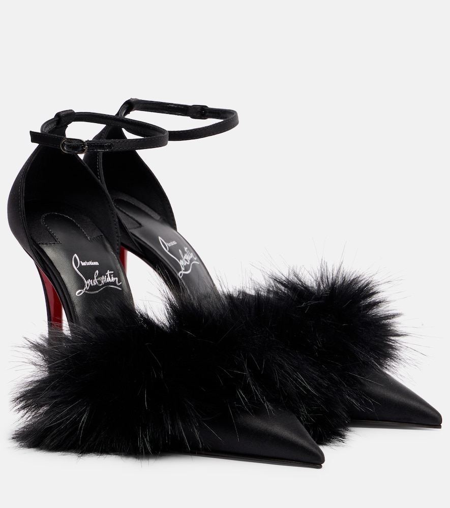 Christian Louboutin Zanzee 100 crêpe satin pumps