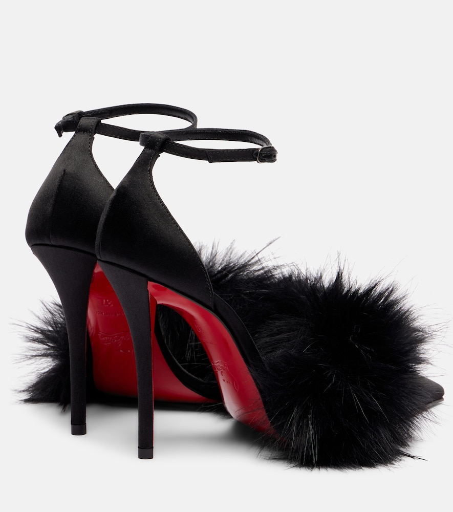  Christian Louboutin Christian Louboutin Zanzee 100 Crãªpe Satin Pumps 