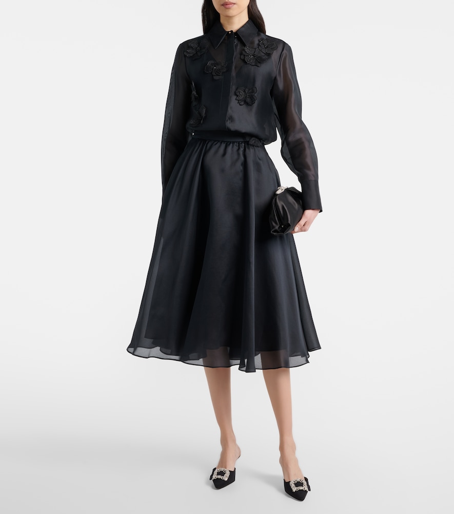 Max Mara Calle silk midi skirt