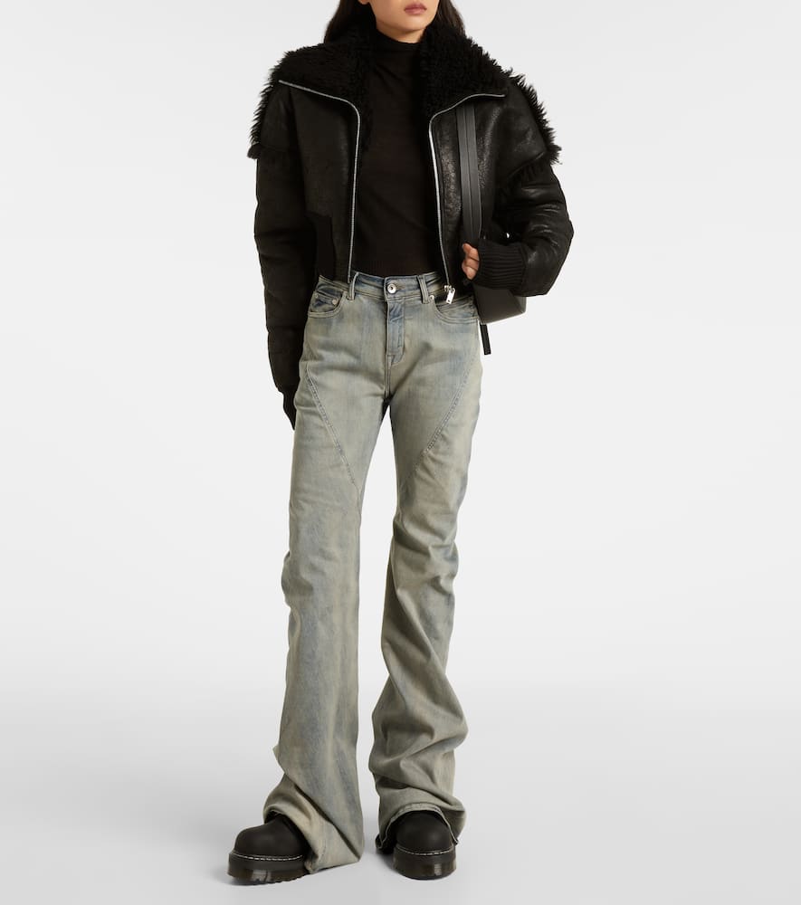 Rick Owens X Dr. Martens Quad Platform Leather Boots In Black