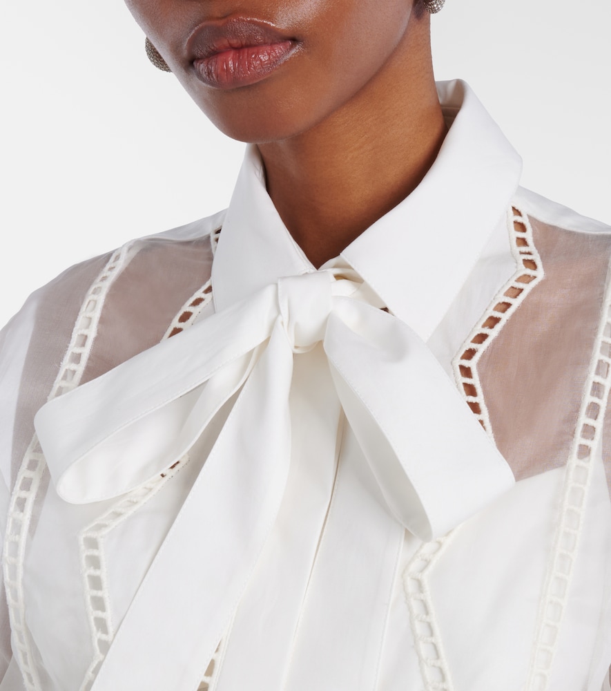  Elie Saab Elie Saab Bluse Aus Baumwolle Und Seide 