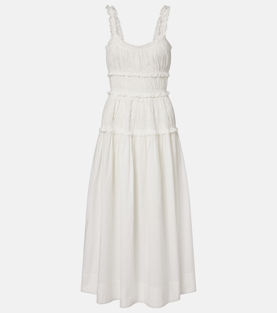 Doen Dôen Marianne ruffled cotton poplin midi dress