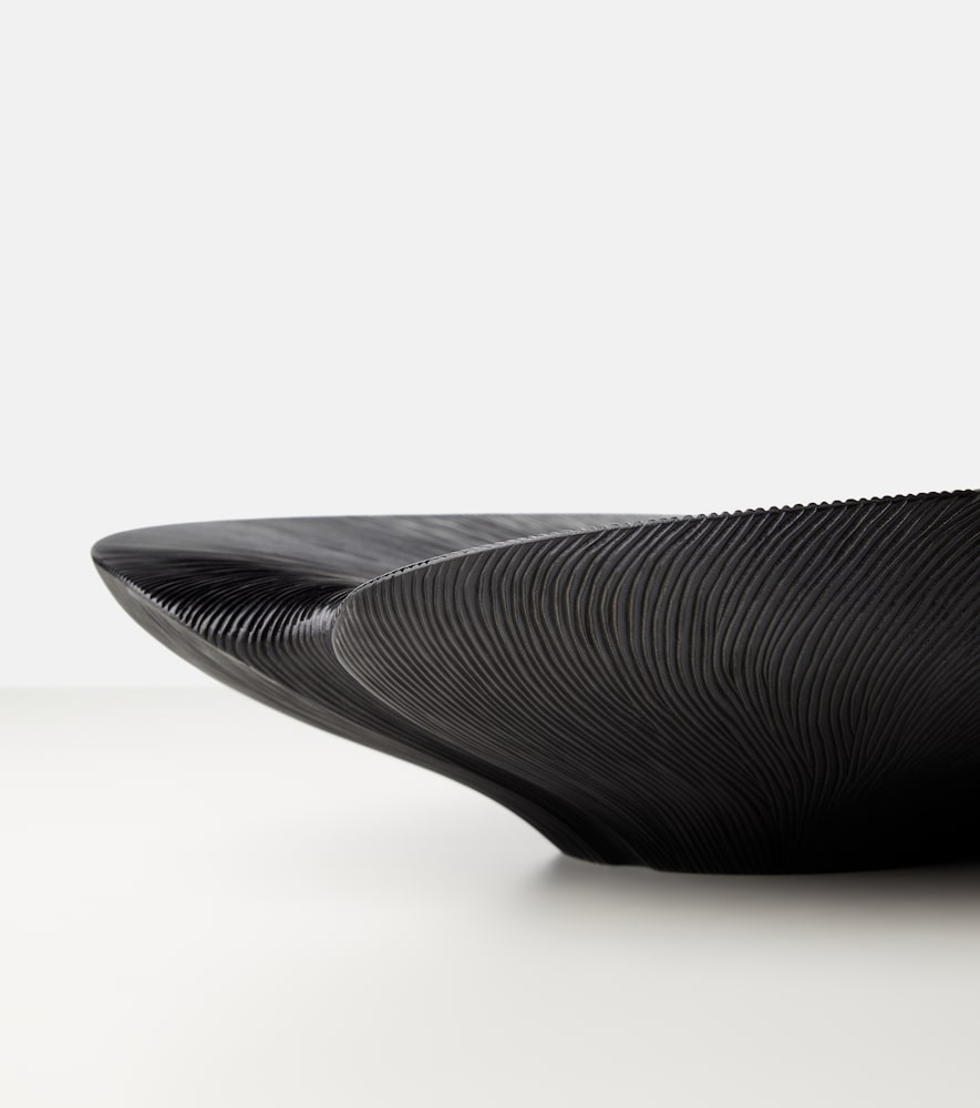  Zanat Zanat Kala Low Walnut Bowl By Monica Foerster 