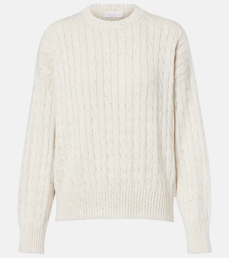 Brunello Cucinelli Sequined cotton-blend sweater | Thumbnail 7 Brunello Cucinelli Sequined cotton-blend sweater | Thumbnail 7