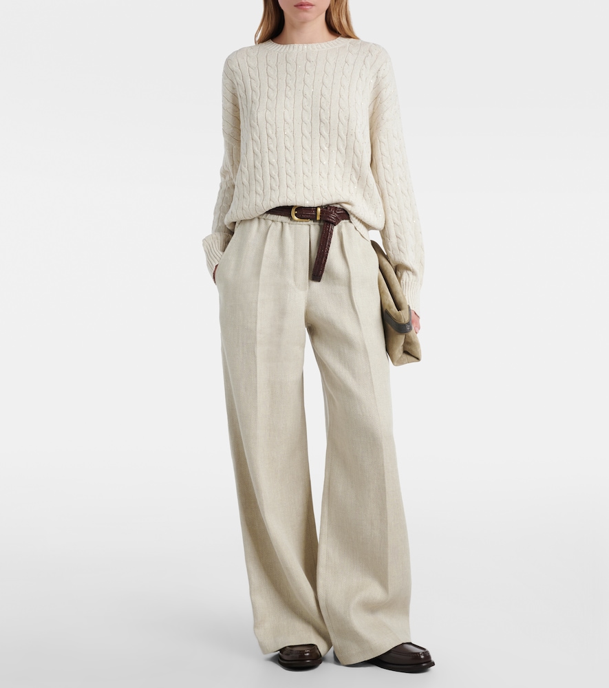 Brunello Cucinelli Sequined cotton-blend sweater