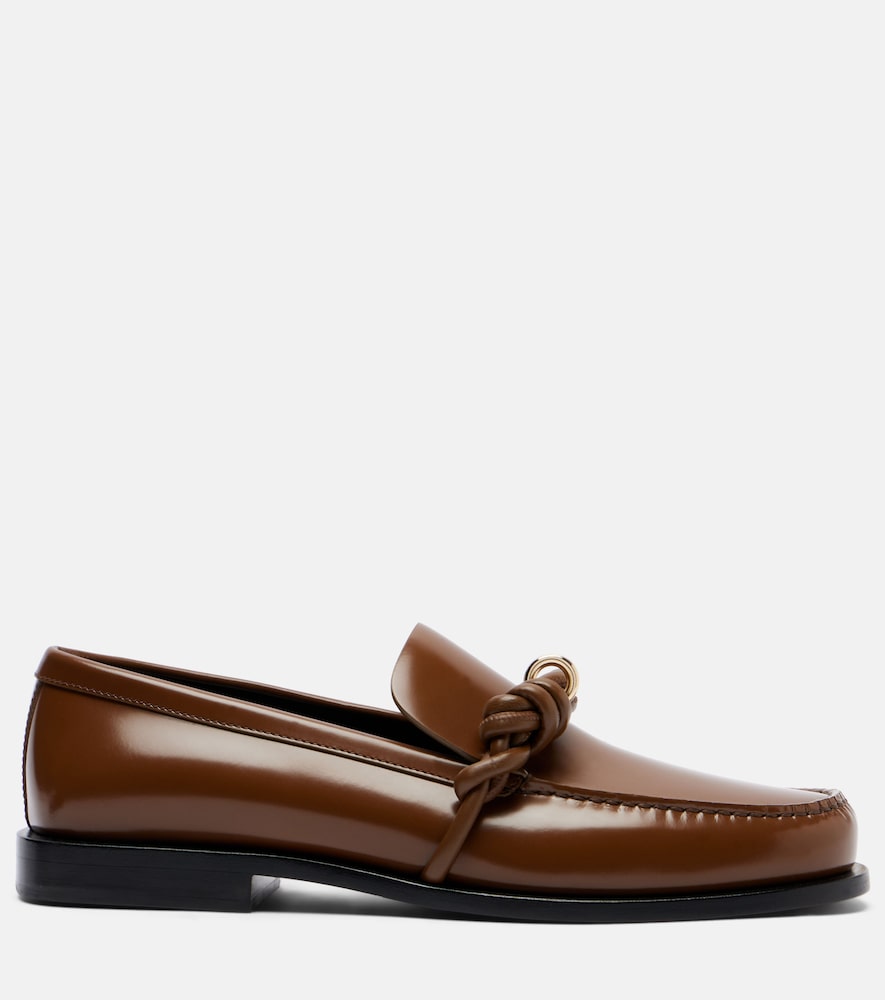  Jil Sander Jil Sander Tangle Leather Loafers 