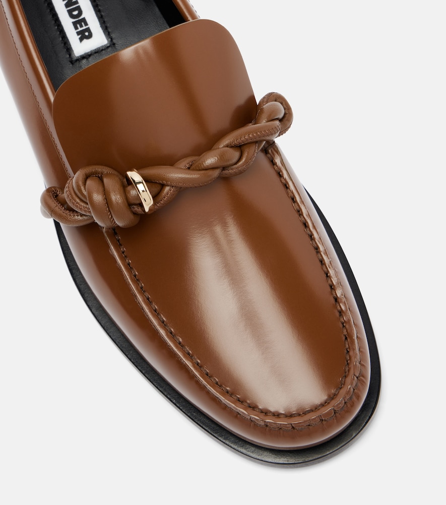  Jil Sander Jil Sander Tangle Leather Loafers 