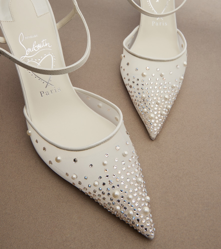  Christian Louboutin Christian Louboutin Verzierte Slingback-pumps Miss Z 
